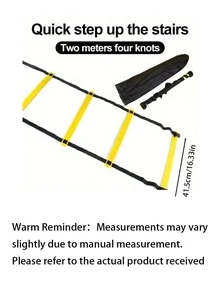 1pc Agility Ladder Speed Training Equipment, Suitable For Football Training, Footwork, Coordination And Explosiveness, Applicable For Field, Sand, Home Workout And Gym - Yellow - View 7
