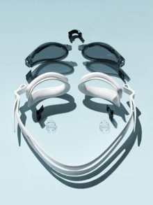 1 Set Of High-Definition Electroplated Anti-Fog Swimming Goggles And Silicone Swimming Caps With An Ultra-Wide Field Of View Design - Multicolor - View 12