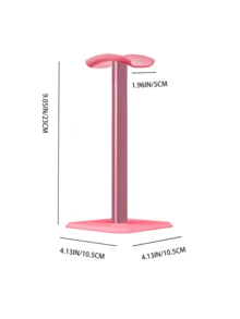 Teckwe 1Pc Gaming Headset Stand TPU Soft Rubber Aluminum Alloy Material Headphone Stand - Pink - View 8