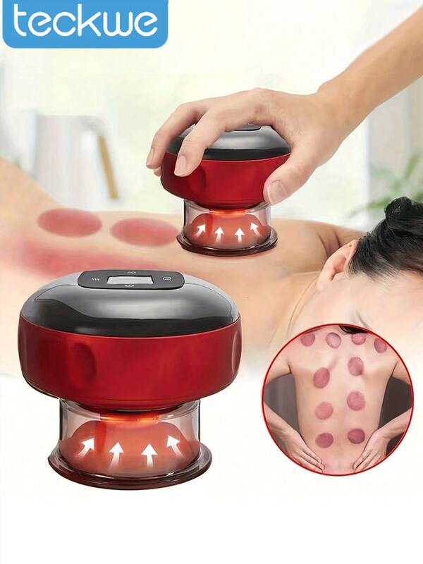 Teckwe Dispositif électrique de succion, de massage et de soins de la peau A22, bouteille d'ampoule de 800 ml, ensemble de traitement par succion, chauffage et massage, sain et portable. Port de charge Type-C 800 mAh