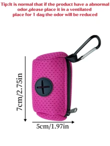 1pc Pet Waste Bag Holder, Dog Walking Pooper Scooper Bag Dispenser - Multicolor - View 3