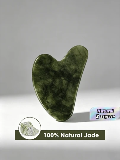 1pc Heart Design Gua Sha Board Natural Jade Facial Massager Tools For Women Skin Care Facial Massager Tool Good Gift, Beauty, Skin Care Products, Spa, Self Care, Skin Care Tools, Face Care, Esthetician Supplies, Massage, Face Massage Tool, Face Roller