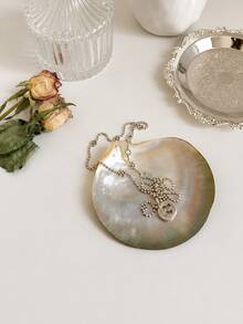 Haus Hana Natural Shell Jewelry Dish, Heart-Shaped Mother Of Pearl Trinket Tray, Iridescent Ring Earring Organizer, Boho Vanity Decor, Father's Day Gift - Multicolor - View 10