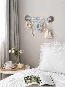 Haus Hana 6-Hook Non Drilling Wall Hanging Hook, Bathroom And Kitchen Storage Rack, Suitable For Towels, Tableware, Keys, Jackets, Bedroom And Dormitory Home Storage Hooks, Living Room Entrance Hat And Umbrella Storage, Beautiful Room Decoration - Multicolor - View 2