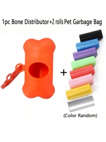 1pc Bone Shaped Dog Poop Bag Dispenser, Dog Waste Bag Holder, Small Dog Bag Dispenser With Hook For Pet Puppy Walking Hiking Camping - Multicolor - View 13