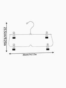 1 pieza Percha de falda de varios niveles con 12 pinzas, percha de almacenamiento de ropa ahorradora de espacio, percha plegable para pantalones y faldas - Multicolor - Ver 8