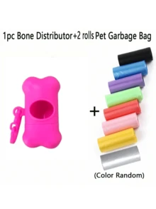1pc Bone Shaped Dog Poop Bag Dispenser, Dog Waste Bag Holder, Small Dog Bag Dispenser With Hook For Pet Puppy Walking Hiking Camping - Multicolor - View 11