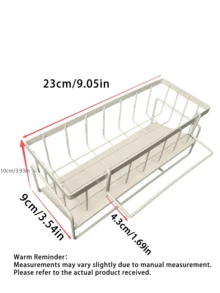 1PC Multifunctional Sink Drain Rack, Can Hold Dishwashing Liquid, Sink Sponge And Cloth Storage Rack, Upgraded Carbon Steel Material, Kitchen Organizer, Cleaning Cloth And Sponge, Washing Dishes, Ideal For Back To School Season - Multicolor - View 2