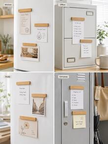 Haus Hana Japanese Style Magnetic Fridge Note Holder, Strip Magnet Clip For Sticky Notes, Photos, Memo Cards, Recipes, Bills, Tickets & Reminders, Magnetic Message Bar For Refrigerator, Whiteboard, Metal Cabinet, Kitchen, Office, Souvenir & Home Decor - Multicolor - View 5