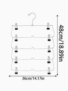 1 pieza Percha de falda de varios niveles con 12 pinzas, percha de almacenamiento de ropa ahorradora de espacio, percha plegable para pantalones y faldas - Multicolor - Ver 9