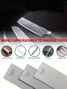 4pcs/1pc/3pcs Rhinestone Sharpening Stone, Wet & Dry Use, Sharpening Stone, Fine Rhinestone Grinding Plate With Non-Slip Base, For Small Knives, Scissors, Kitchen Tools, Outdoor Camping Sharpening, Choose Different Grits As Needed, Worry-Free Sharpening! - Multicolor - View 10