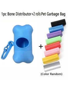 1pc Bone Shaped Dog Poop Bag Dispenser, Dog Waste Bag Holder, Small Dog Bag Dispenser With Hook For Pet Puppy Walking Hiking Camping - Multicolor - View 12
