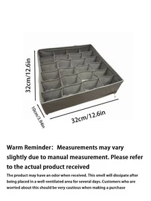 Drawer Divider Organizer,  Wardrobe Storage Rack And Sock Organizer Holder For Socks, Handkerchiefs, Ties, Belts - Grey - View 13