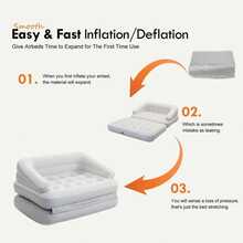 Sofá Inflável de Luxo Atualizado 5 em 1, Macio e Confortável, Feito de Materiais de Alta Qualidade, Design Inteligente, Uso Multifuncional. Pode ser Usado como Sofá e Cama de Casal. Adequado para Ambientes Internos e Externos como Sala de Estar, Quarto, Varanda, Festa no Jardim, Recreação ao Ar Livre, Viagem. Produto Essencial para Diversos Cenários e uma Excelente Opção de Presente para Feriados. Capacidade de Carga 200kg (Excluindo a Bomba de Ar), Equipamento de Camping - Multicolorido - Visão 7