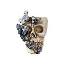 Gothic Skull And Butterfly Resin Storage Box - The Unique Engraved Design With Black Butterflies Makes It Perfect For Storing Makeup Brushes, Pencils Or Small Accessories. It Can Be Placed On A Vanity Table, Office Desk Or A Gothic-Style Corner. It Offers A Fashionable And Avant-Garde Storage Solution For Those Who Love Beauty And Alternative Home Decoration. - New Model - View 8