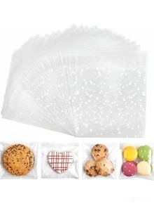 100pcs Polka Dot Pattern Gift Bag Simple Practical Multifunctional Different Sizes To Choose For Wedding Graduation Wrap Back To School Packing Supplies - Multicolor - View 1