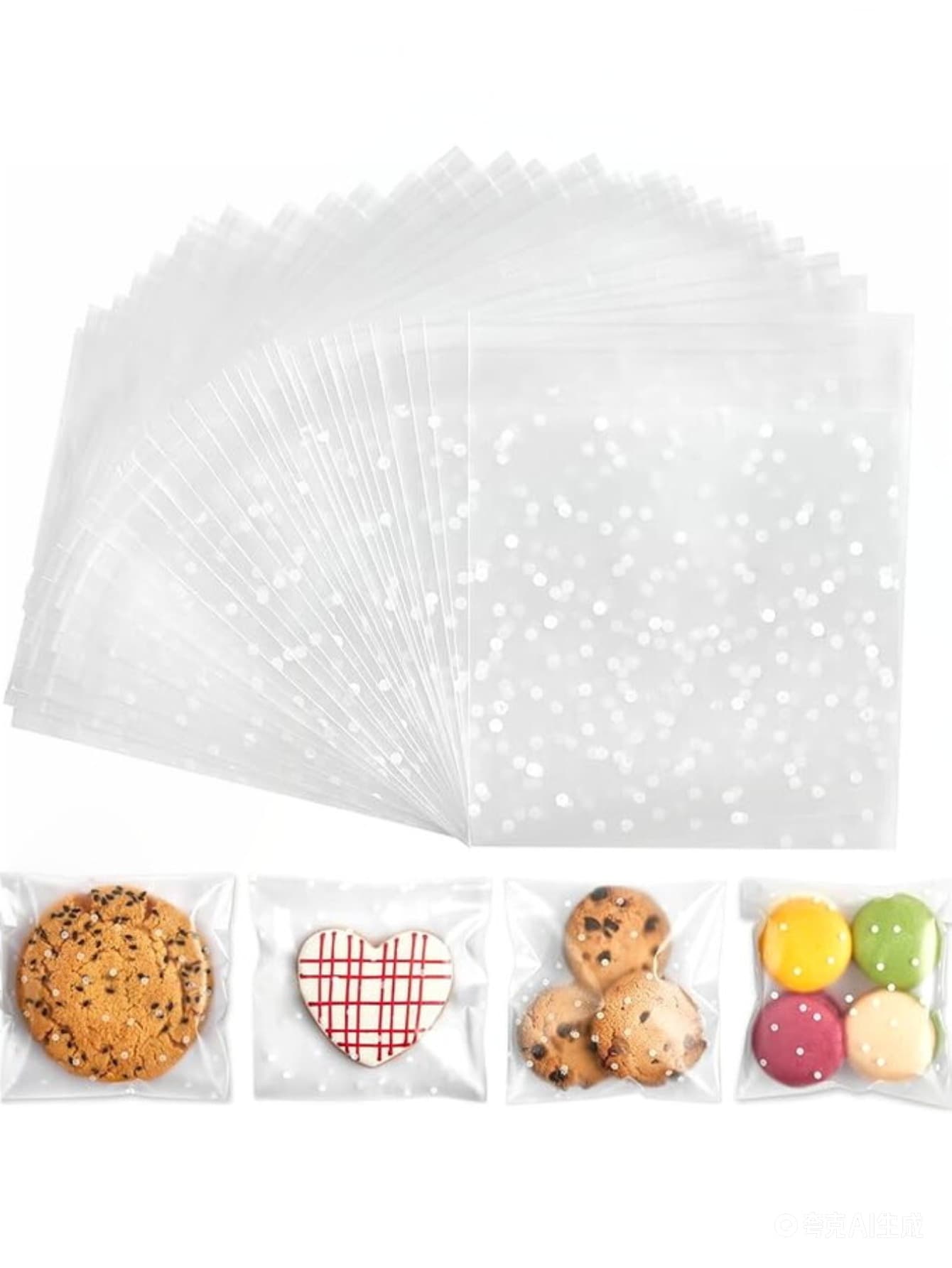 100pcs Polka Dot Pattern Gift Bag Simple Practical Multifunctional Different Sizes To Choose For Wedding Graduation Wrap Back To School Packing Supplies - Multicolor - View 1