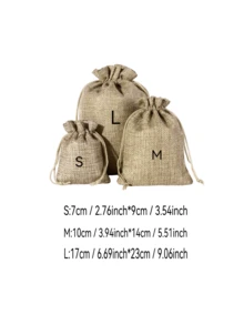 20 Stücke, 4 Größen, Jute Sackleinen Geschenktüten, wiederverwendbare Aufbewahrungstaschen Schmucktaschen Kosmetiktaschen mit Kordeln für Schmuck, Kosmetik, Basteln, Partys, Hochzeiten, Weihnachten, Leinen Verpackungsbeutel, Weihnachten Valentinstag - Verschiedenfarbig - Übersicht 17