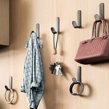 6 Ganchos de pared multiusos, perfectos para organizar llaves, ropa, toallas, etc., ganchos adhesivos impermeables y autoadhesivos - Multicolor - Ver 3