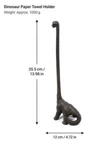Cirelle 1Pc Animal-Shaped Iron Paper Towel Holder, Vintage Cast Iron Dog/Crocodile Roll Stand, Rust-Resistant Sturdy Kitchen Counter Organizer, Farmhouse Decor Accessory For Dining Room, Living Room & Home, Multiple Styles Available - multicolor - View 5