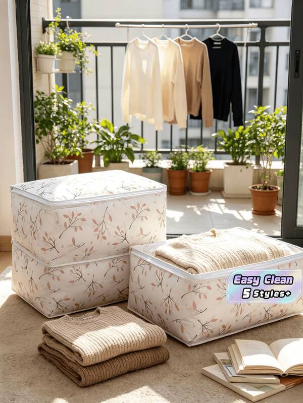 1pc Quilt Storage Bag, Household Moisture-Proof Mold-Proof Storage Bag, Large-Capacity Printed Storage Bag, Clothing Duvet Storage Bag, Clothes Sorting Bag Jeans,Dress, Skirt,Shorts,Shoes,Pants,Maija Storage Decorations Decor Festival Decor Room Decor Home Decor Decor Bedroom Decorbedroom,Organizer,Organiser,Home Storage,White T Shirt Women,Black Pants Women,Ladies Winter Clothes,Dress