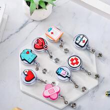 8 chiếc huy hiệu điều dưỡng hoạt hình dễ thương có dây rút, lý tưởng làm quà tặng cho bác sĩ, y tá, nhân viên bệnh viện - Nhiều màu - Xem 1