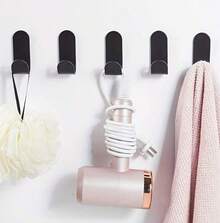 6 Ganchos de pared multiusos, perfectos para organizar llaves, ropa, toallas, etc., ganchos adhesivos impermeables y autoadhesivos - Multicolor - Ver 5