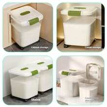 Large-Capacity Sealed Rice Storage Container, Moisture-Proof And Insect-Proof For Home Use - Multicolor - View 4