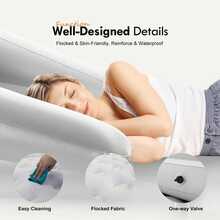 Sofá Inflável de Luxo Atualizado 5 em 1, Macio e Confortável, Feito de Materiais de Alta Qualidade, Design Inteligente, Uso Multifuncional. Pode ser Usado como Sofá e Cama de Casal. Adequado para Ambientes Internos e Externos como Sala de Estar, Quarto, Varanda, Festa no Jardim, Recreação ao Ar Livre, Viagem. Produto Essencial para Diversos Cenários e uma Excelente Opção de Presente para Feriados. Capacidade de Carga 200kg (Excluindo a Bomba de Ar), Equipamento de Camping - Multicolorido - Visão 8