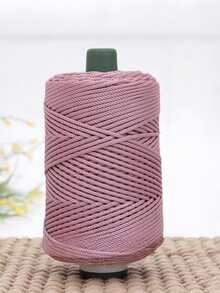 Crochet Thread For Handmade Bags, Hollow Braided Cord. Colorful DIY Yarn For Drawstring Belt, Hat, Cushion. Decorative Polyamide Fiber Rope. - Red Violet - View 8
