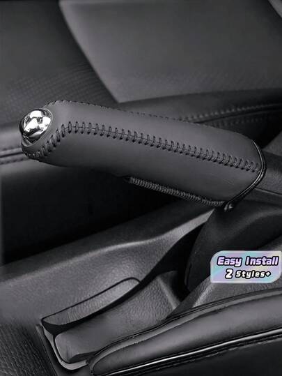 1 Peça Capa Protetora de Freio de Mão em Couro PU, Acessório de Interior Automotivo para a Maioria dos Veículos