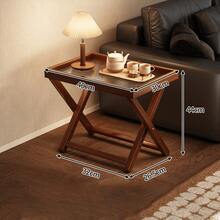 Foldable Side Table, Small Coffee Table For Living Room Sofa, Bedside Table, Portable Design For Indoor, Patio, Camping, Space-Saving Furniture For Living Room, Balcony, Terrace - Multicolor - View 4