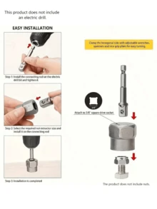 14PCS High Quality Industrial Grade Reverse Thread Nut Extractor, Reverse Thread Socket, Damaged Bolt & Nut Removal Tool Kit, Multiple Linkage Methods, Full Specifications, Easy Operation, Anti-Corrosion & Rust-Proof, High Temperature Forged Durable Material, Saving Rusted And Stuck Bolts And Nuts - multicolor - View 5