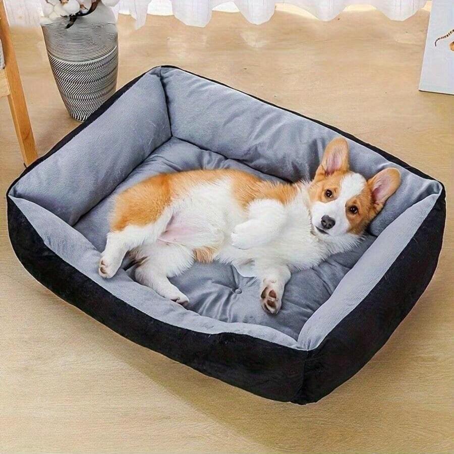 Kasur Anjing Mewah Ortopedi untuk Semua Musim - Daya Pantul Tinggi, Dukungan Nyaman, Isi PP Putih, Ideal untuk Ras Anjing Kecil hingga Besar - MultiWarna - View 1
