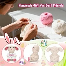 POKOJA LAND 1 Hand-Crocheted Desktop Decorative Ornament Fun And Adorable Animal/Plant Sci-Fi Designs Birthday Gift Card Mother's Day/Father's Day Gift For Dad Present For Colleagues, Family, Mom, Women, Men, Her, Him, Sisters, Best Friends Hand-Knitted Positive Emotions Knitting & Crocheting Gratitude, Inspiration, Encouragement Creative Graduation & Holiday Gifts Party Favors, Small Gifts, Souvenirs - Multicolor - View 3