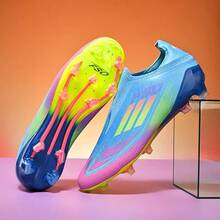 1 Pair New Seamless Soccer/Football & Rugby Cleats, Low-Top Design With Long Heel Studs. Wear-Resistant, Anti-Slip And Excellent Traction, Unisex For Adults - Cadet Blue - View 5