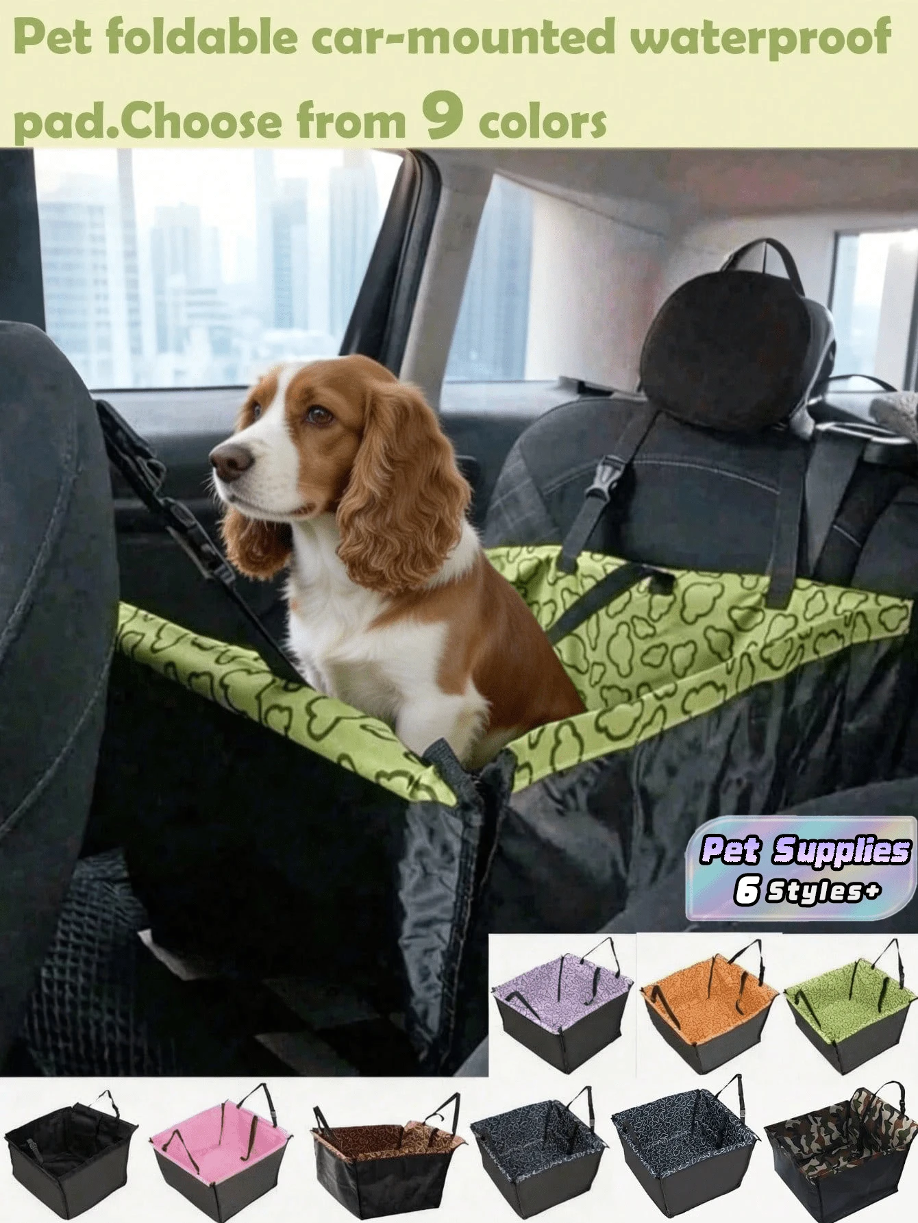 1 Buah Sarung Kursi Hewan Peliharaan Tebal, Tahan Air, Dapat Dilipat, Dua Lapisan, Anti Selip, Tahan Gores, Mudah Dibersihkan untuk Perjalanan Luar Ruangan Bersama Anjing dan Kucing, Perlindungan Interior Mobil, Perlengkapan Hewan Peliharaan untuk SUV, Sedan, Perjalanan Darat, Perlengkapan Penting untuk Perjalanan - MultiWarna - View 1