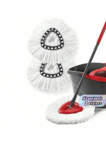 2Pcs /5Pcs Spin Mop Replacement Heads Microfiber Refill Washable Reusable For Home Floor Cleaning - multicolor - View 1