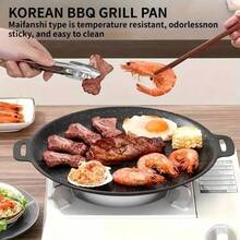 Non-Stick Ceramic Wheat Pot, Multifunctional Pan. Compatible With Gas And Induction Cookers. Suitable For Frying Fish, Meat And Stir-Frying. Stylish Wavy Design, Ideal For Camping, Picnics And Outdoor Cooking. - View 6