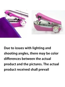 1pc Mini Manual Portable Sewing Machine, Multi-Functional Mini Handheld Sewing Machine, Suitable For Household Travel Use, Student Use Hand Sewing Machine, Small Sewing Machine, Lightweight Sewing Gadget, Quick Repair, Sewing Machine Accessories, Quick Stitching, Easy Mending, Household Essential, Travel Emergency, DIY Crafting, Simple Operation - multicolor - View 8