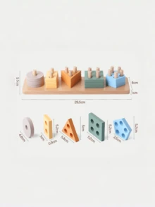 MINKOJA Wooden Toys For 2 Year Old Girl And Boy Birthday Gifts, Shape Sorter Wooden Toys For Toddlers Age 2,3,4 , Learning Educational Sensory Stacking Toy Toddler Puzzles - Multicolor - View 8