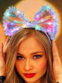 Crown And Color‑Changing Light‑Up Headband For Fashion, Light‑Up And Sparkling Headband For Nightclub Parties - Multicolor - View 3