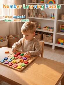 MINKOJA Alphabet Wooden Puzzles For Toddlers 2-5, ABC And Number Puzzle, Preschool Educational Learning Toys With Puzzle Board & Letter Blocks For Girls Boys Ages 2 3 4 5 Years Old - Multicolor - View 3