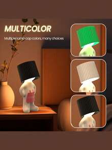 Đèn bàn Shy Guy, đèn bàn acrylic có thể điều chỉnh độ sáng, đèn ngủ LED nhỏ gọn sáng tạo, quà tặng trang trí nhà cửa độc đáo, thích hợp cho phòng ngủ, Giáng sinh và Ngày Valentine. - phích cắm USB - Xem 3