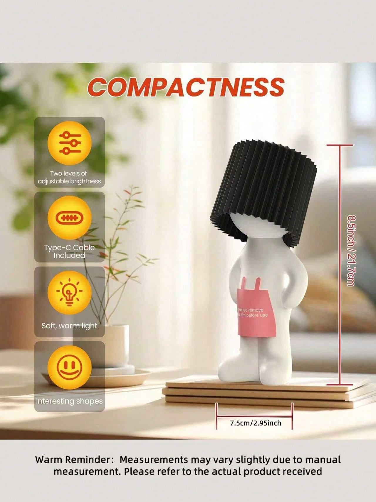 Đèn bàn Shy Guy, đèn bàn acrylic có thể điều chỉnh độ sáng, đèn ngủ LED nhỏ gọn sáng tạo, quà tặng trang trí nhà cửa độc đáo, thích hợp cho phòng ngủ, Giáng sinh và Ngày Valentine.