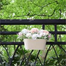 4PCS Black Metal Plant Hanging Pots, Suitable For Balcony, Garden, Wall Decor, Used For Succulent, Small Flowers Like Petunia, Zinnia - Hanging basin - View 5