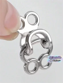 金属合金隐形按扣，钩眼扣，适用于DIY缝纫、手提包、裤子、裙子、领子和外套，缝纫配件和用品 - 多色 - 查看 1