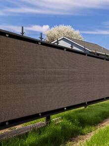 1 Piece Uv-Resistant Brown Hdpe Sunshade Canvas, Railing Safety Fence, Garden Fence, Pavilion Sunshade, Privacy Screen, Outdoor Sunshade Net, Windproof, Birdproof, Insectproof, Snowproof, Dustproof, Suitable For Summer Camping, Outdoor Swimming Pool, And Simple Garage - Multicolor - View 3