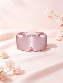 100% Maulbeerseide Schlafmaske, unisex, mit verstellbarem Kopfband, großer Schlafmaske, kann Licht komplett blockieren, geeignet für den ganzen Nachtschlaf, Reisen und Nickerchen. - Pink - Übersicht 4