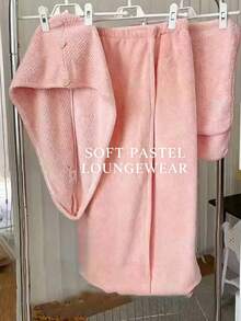 Cute Summer Bath Towel Set For Women: Absorbent, Quick-Drying, Wearable Bathrobe And Wrap; Adult Towel 3 Pieces Set; Bath Robe - Multicolor - View 3